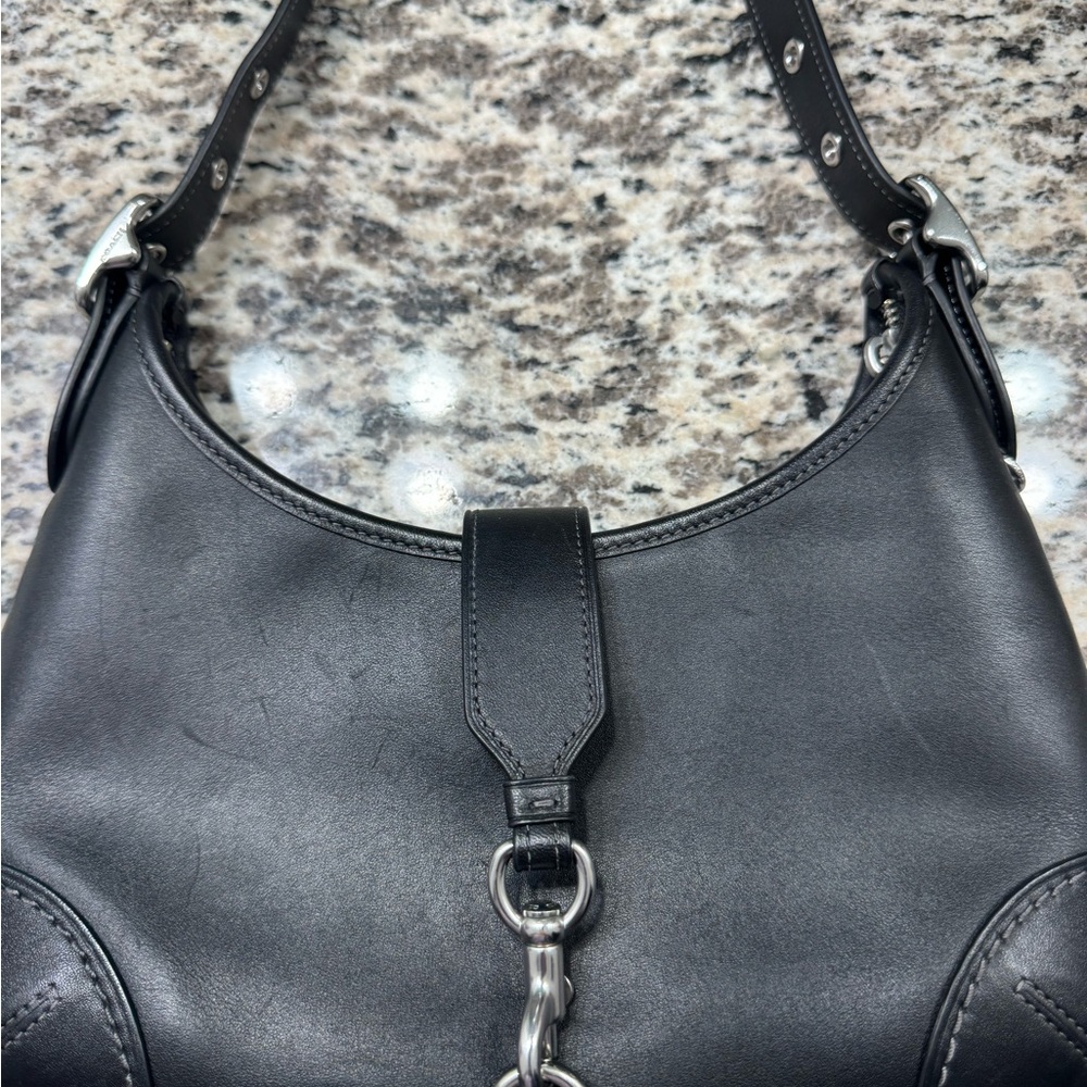 Coach Hampton Hobo Black with Silver Hardwear.